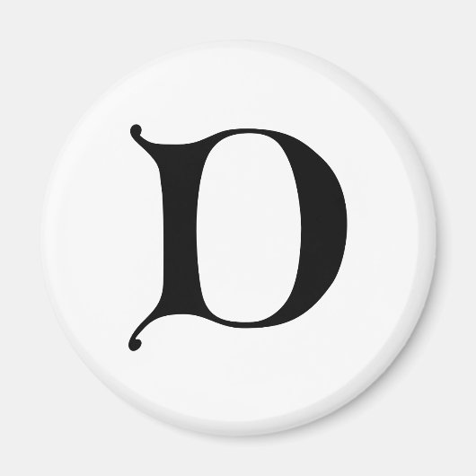 英語文字ゴシック文字D マグネット (正面)