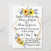 英語結婚式招待状 招待状 (正面)