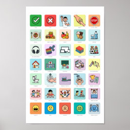 英語自閉症AAC PACSポインティング通信04 ポスター