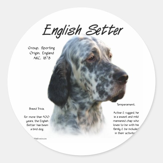 英語設定ツールの履歴デザイン ラウンドシール (正面)