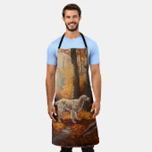 英語設定紅葉秋インスパイア エプロン (着用した状態)