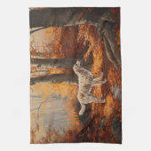 英語設定紅葉秋インスパイア キッチンタオル (縦)