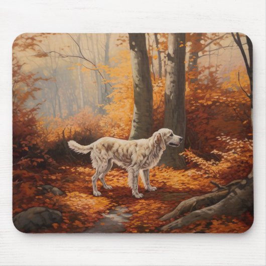 英語設定紅葉秋インスパイア マウスパッド (正面)