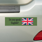 英語話ですか?英語。フラグbf バンパーステッカー (車上)