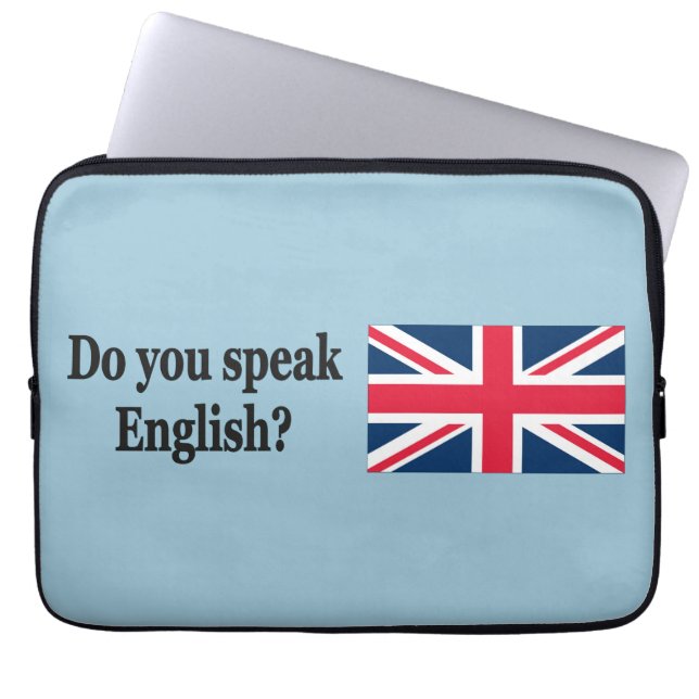 英語話ですか？英語。フラグbf ラップトップスリーブ (正面)