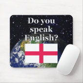 英語話ですか?英語。国旗と地球 マウスパッド (マウス)