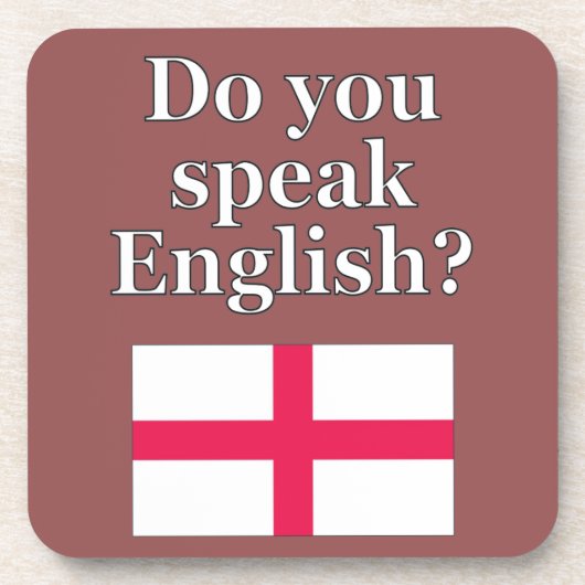 英語話では「英語は？」フラグ コースター (正面)