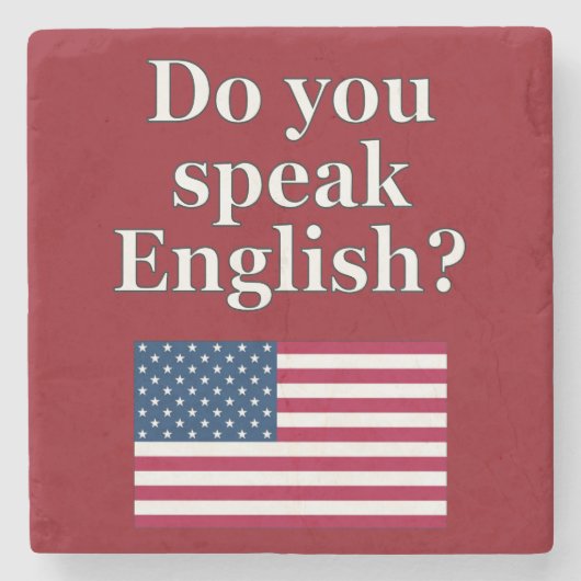 英語話では「英語は？」フラグ ストーンコースター (正面)