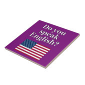 英語話では「英語は？」フラグ タイル (側面)