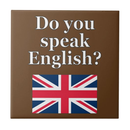 英語話では「英語は?」フラグ タイル (正面)