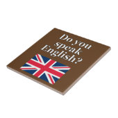 英語話では「英語は?」フラグ タイル (側面)