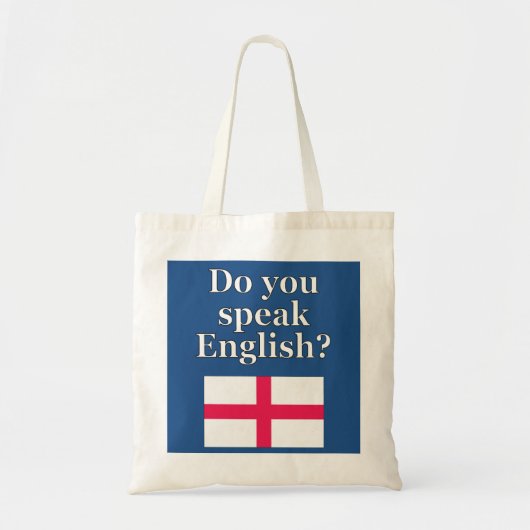 英語話では「英語は？」フラグ トートバッグ (正面)