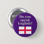 英語話では「英語は？」フラグ 缶バッジ (正面&裏面)