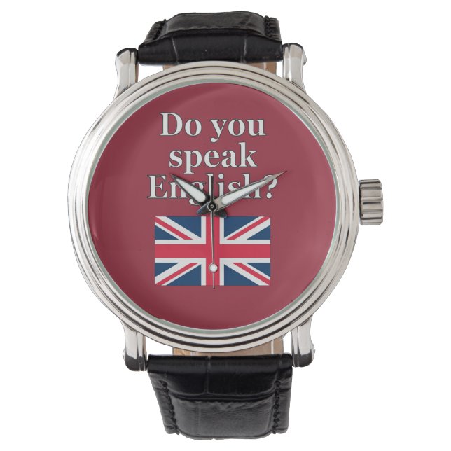 英語話では「英語は？」フラグ 腕時計 (正面)
