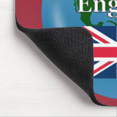 英語話では「英語は?」国旗とグローブ マウスパッド (コーナー)