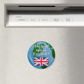英語話では「英語は?」国旗とグローブ マグネット (インサイチュ (食洗機))