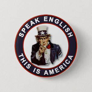 英語話 – これはアメリカだ 缶バッジ