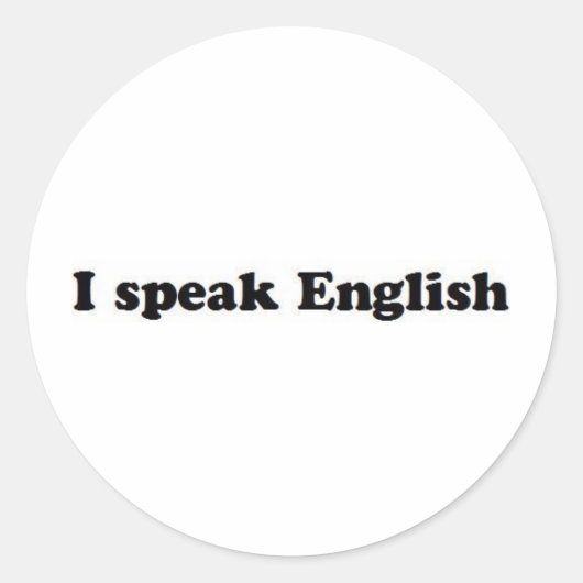 英語話 ラウンドシール (正面)