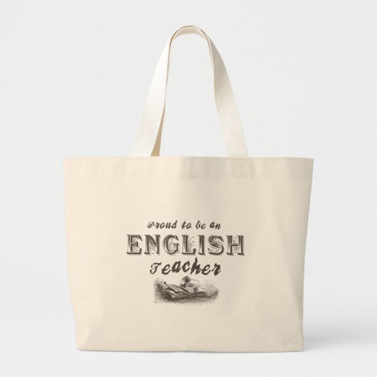 英語誇りを持った先生ビクトリアン ラージトートバッグ (正面)