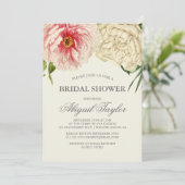 英語開花ブライダルシャワーカード 招待状 (スタンド正面)