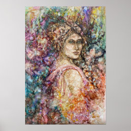 英語開花プリント ポスター