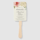 英語開花結婚式 プログラム ハンドファン (正面)