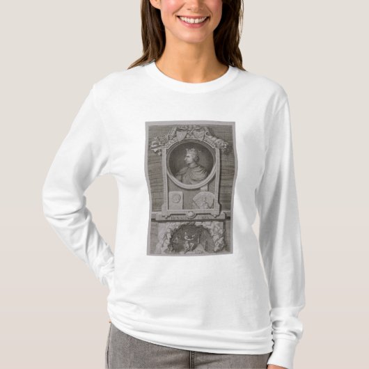 英語1100年からのヘンリーIの(1068-1135年の)イギリス国王 Tシャツ (正面)