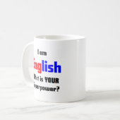 英語 コーヒーマグカップ (正面左)