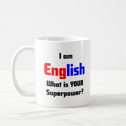 英語 コーヒーマグカップ (左)