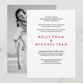 英語 ベトナム語 招待 現代 デザイン 招待状 (正面/裏面)