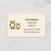 英語、リテラシー、または読の講師 名刺 (正面)