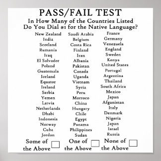 英語（米国のみ） ポスター