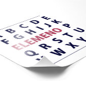 英語Alphapbet ELEMENOソング フォトプリント (角)