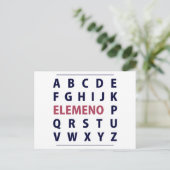 英語Alphapbet ELEMENOソング ポストカード (スタンド正面)