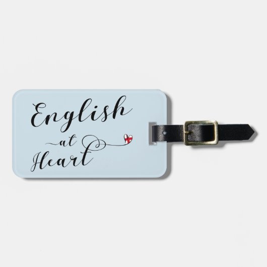 英語Atハートラゲッジタグテンプレート,イギリス ラゲッジタグ (正面横)