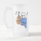 英語Budgieは低音のチェロを演奏します フロストグラスビールジョッキ (左)