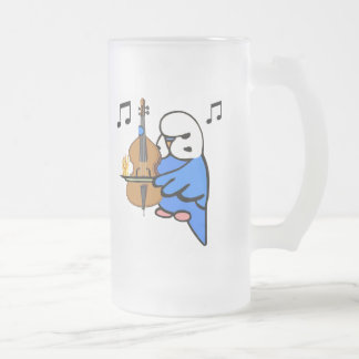 英語Budgieは低音のチェロを演奏します フロストグラスビールジョッキ