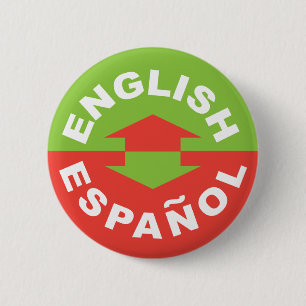 英語Español -私はスペイン語を話します 缶バッジ