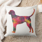 英語Foxhound幾何学的パターンドッグシルエット クッション (ブランケット)