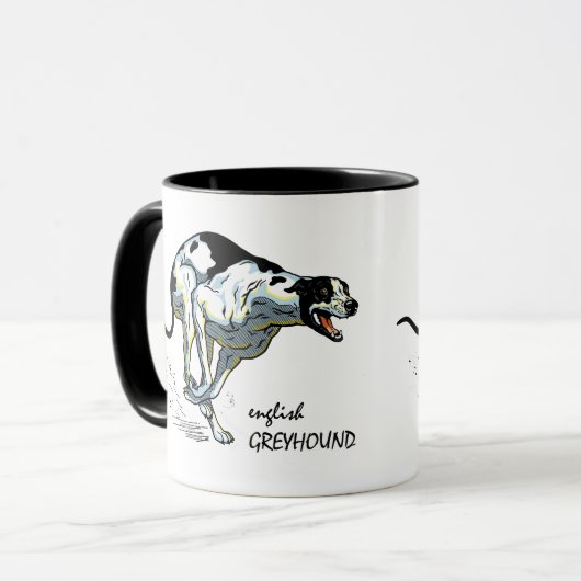英語greyound mug マグカップ (正面左)