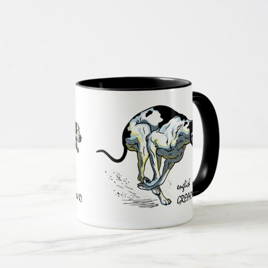英語greyound mug マグカップ (正面右)