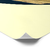 英語Trumpeter Pigeon：黄色い楕円形 ポスター (角)