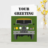 英軍用の個人用退役軍人陸運機 カード (黄色い花)