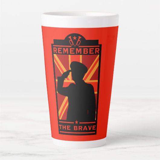 英軍記念日 カフェラテマグ (正面)
