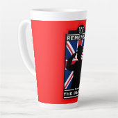 英軍記念日 カフェラテマグ (左アングル)