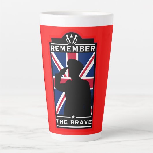 英軍記念日 カフェラテマグ (正面)