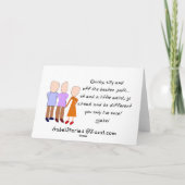 英退職した語先生ストーリーアートギフト カード (裏面)