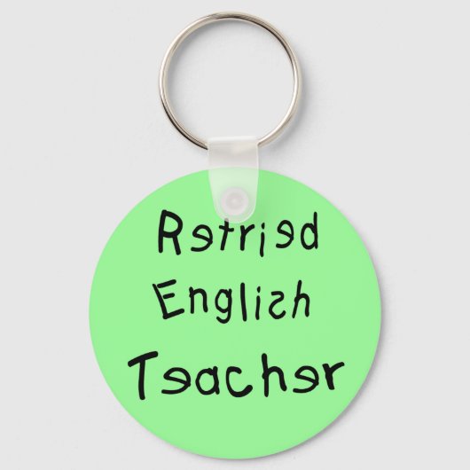 英退職した語先生(MISPELLED) キーホルダー (正面)