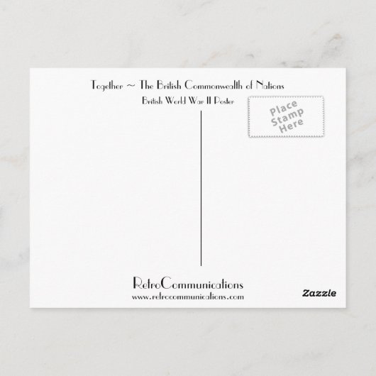 英連邦 ポストカード (裏面)