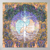 英陽とハート記号を持つ生活の木 ポスター (正面)